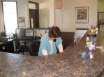 Pam (Veterinary Receptionist) at the Desk